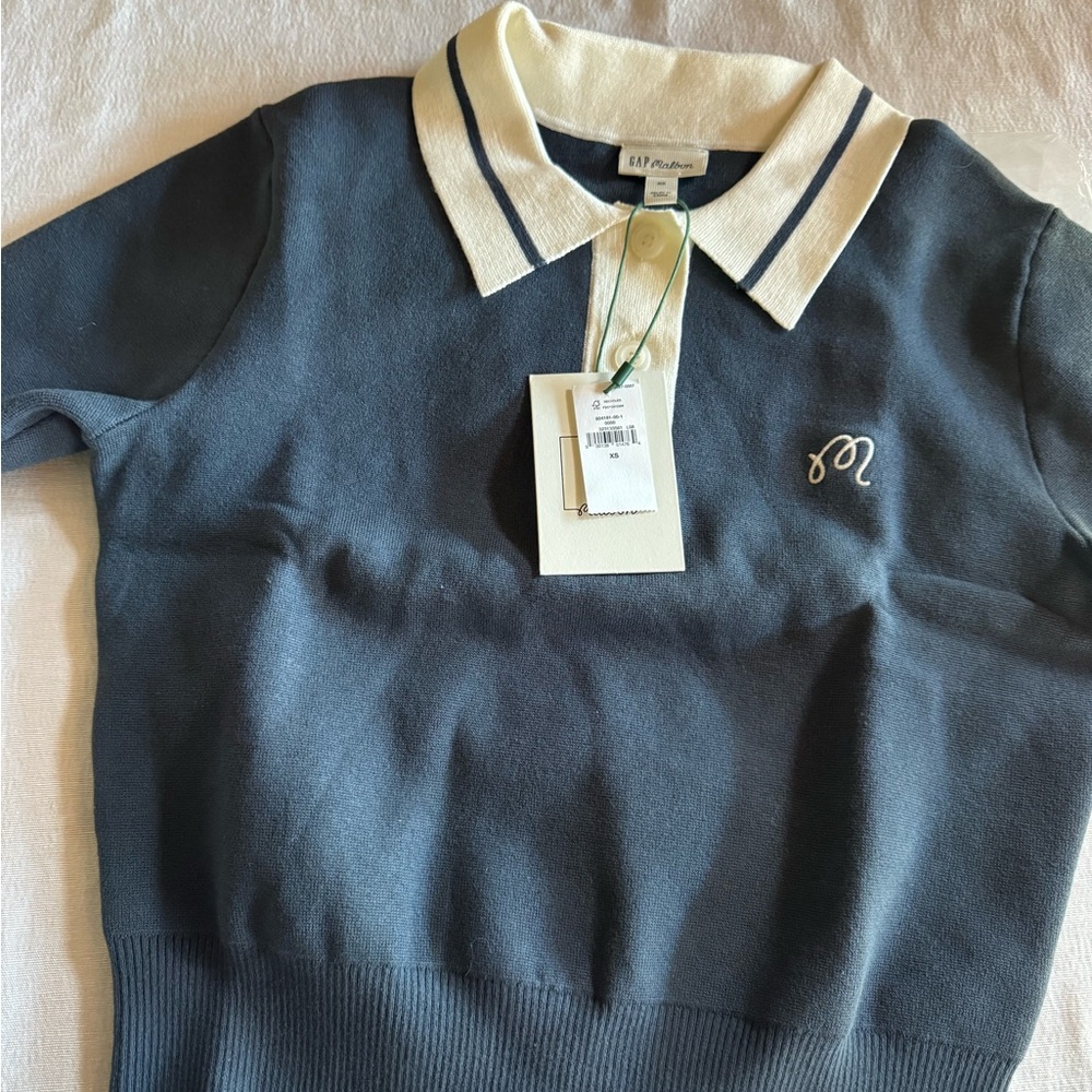 Gap x Malbon Crop Polo Sweater (XS)